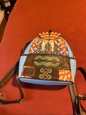 Marvel Patterned Mini Backpack in Light Blue, Brown, Green, Orange